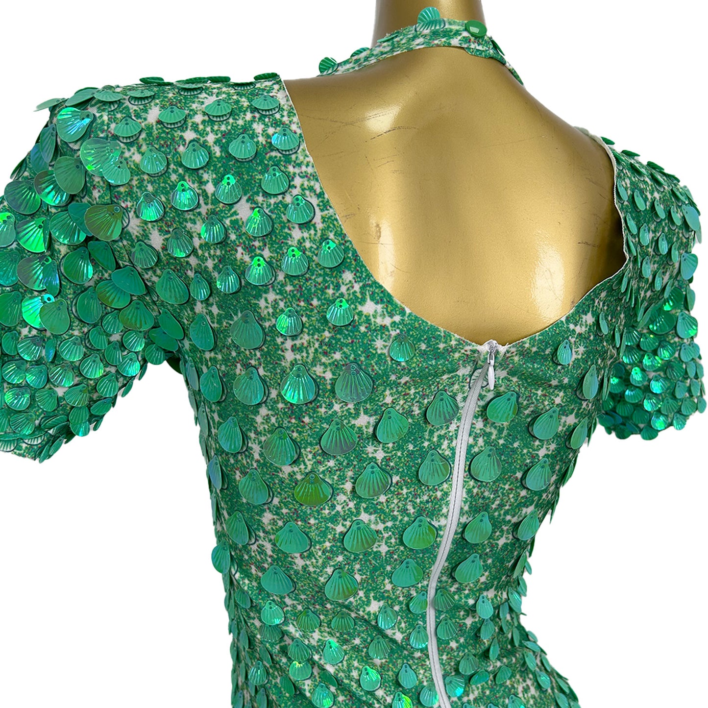 Jinsique Sexy Maritaka Shell Sequins Mini Dress