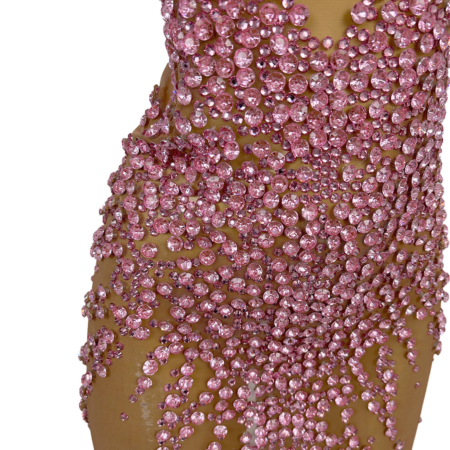 Huatuo Sparkly Pink Crystal Prom Dresses