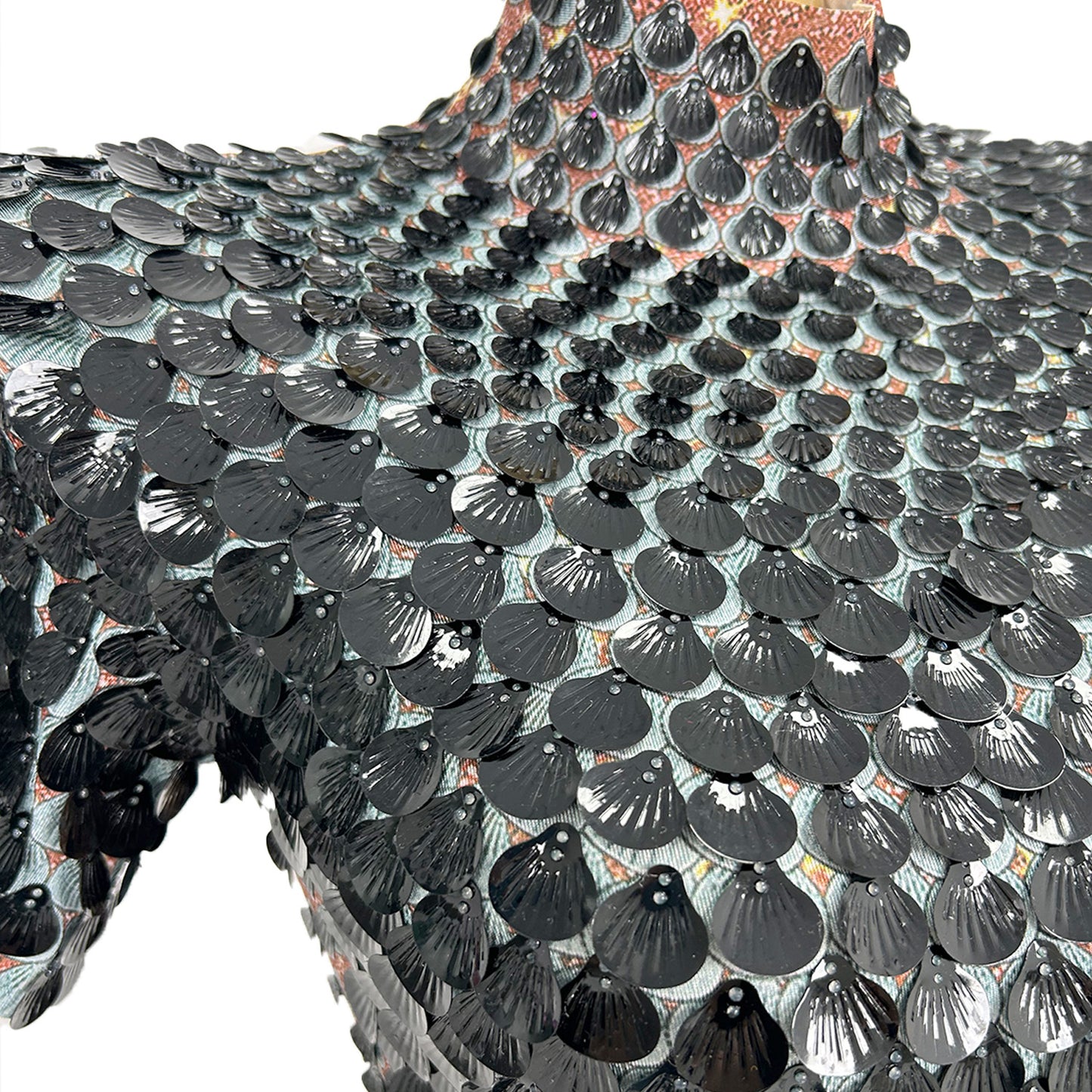 Jinsique Sexy Black Shell Sequins Mini Dress