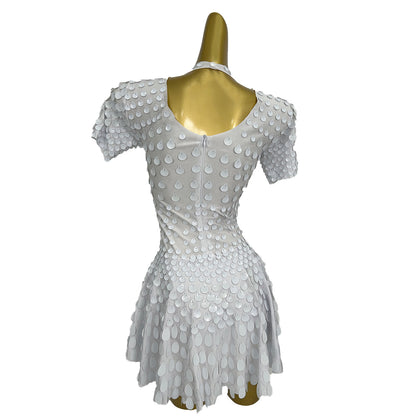 Jinsique Sexy White Shell Sequins Mini Dress