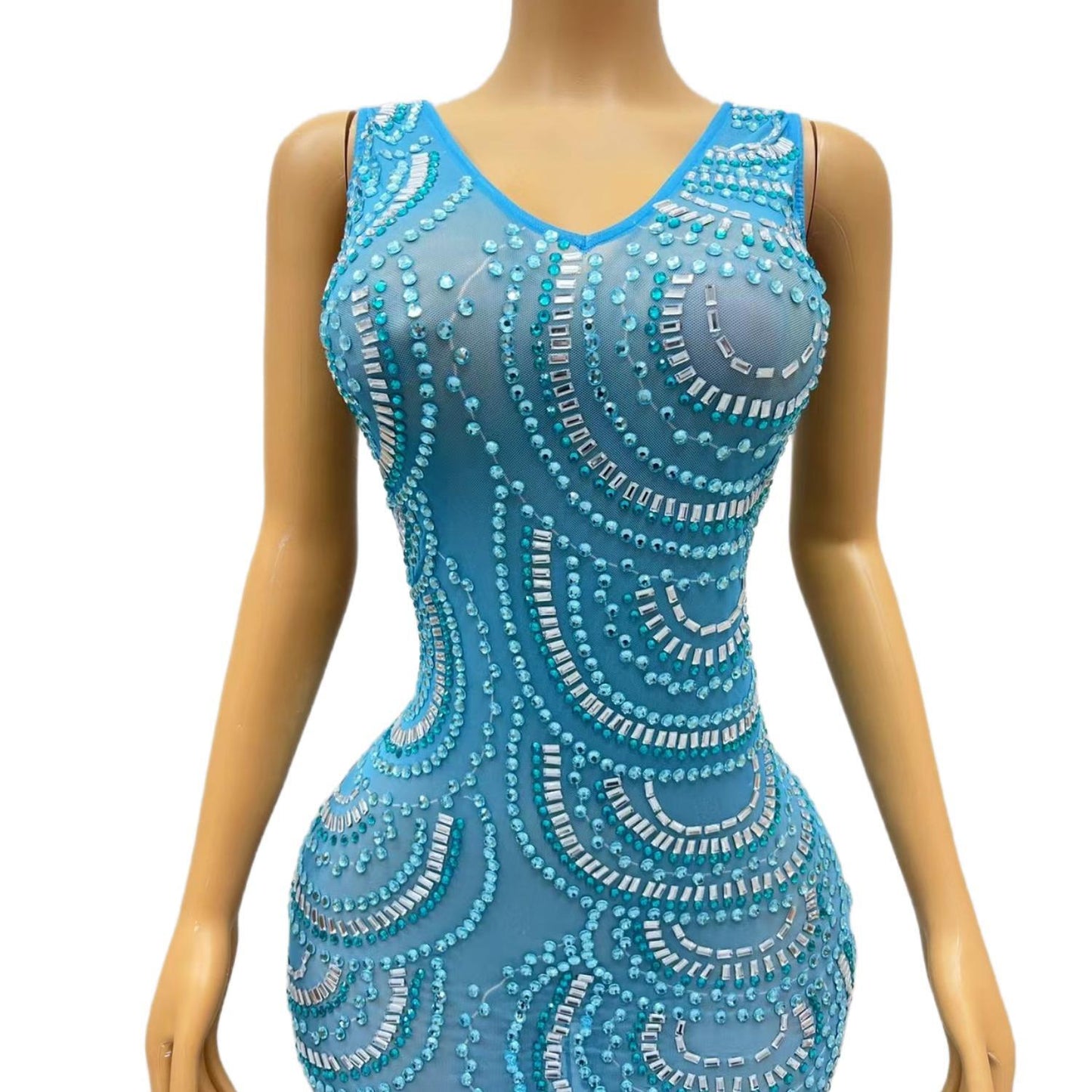 CELESINYI Lanquan Crystal Shell Gown