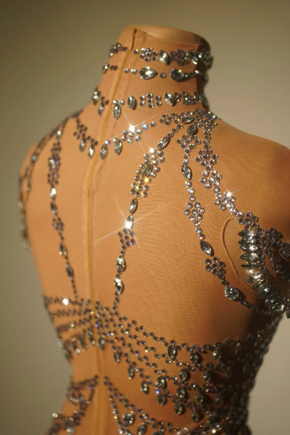 Wuniang Kamiko Rave Diamante Bodysuit