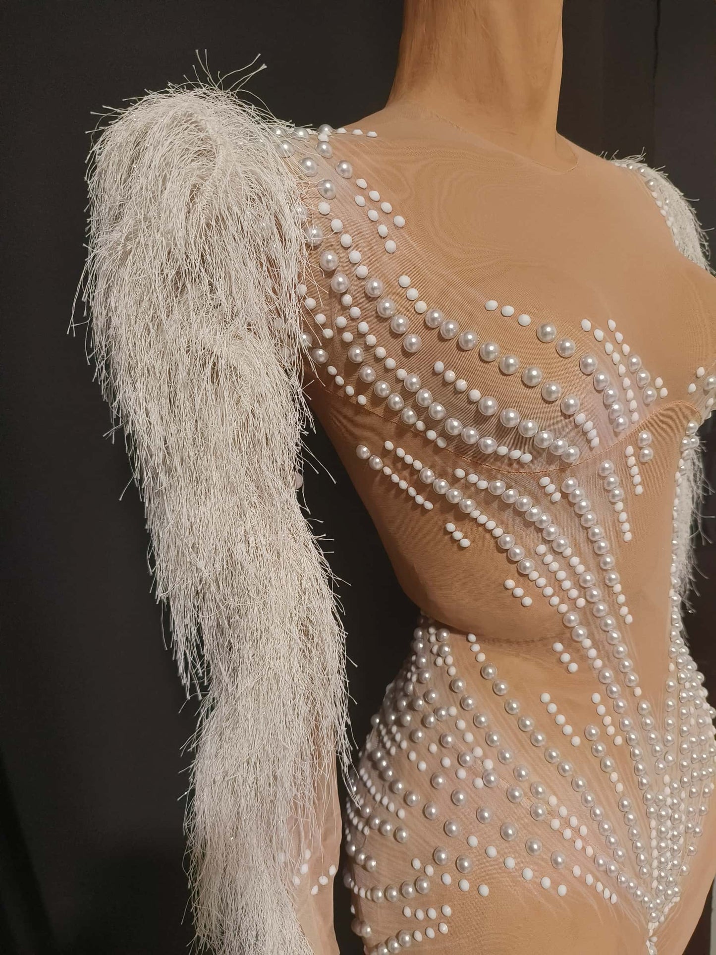 CELESINYI Bingshuang Crystal Pearl Unitard