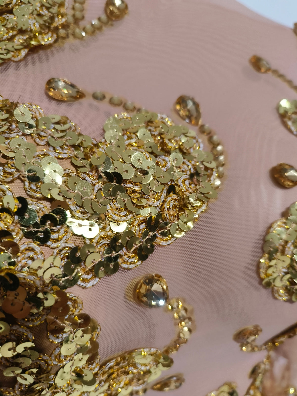 CELESINYI Shanhu Crystal Gold High Neck Bodysuit