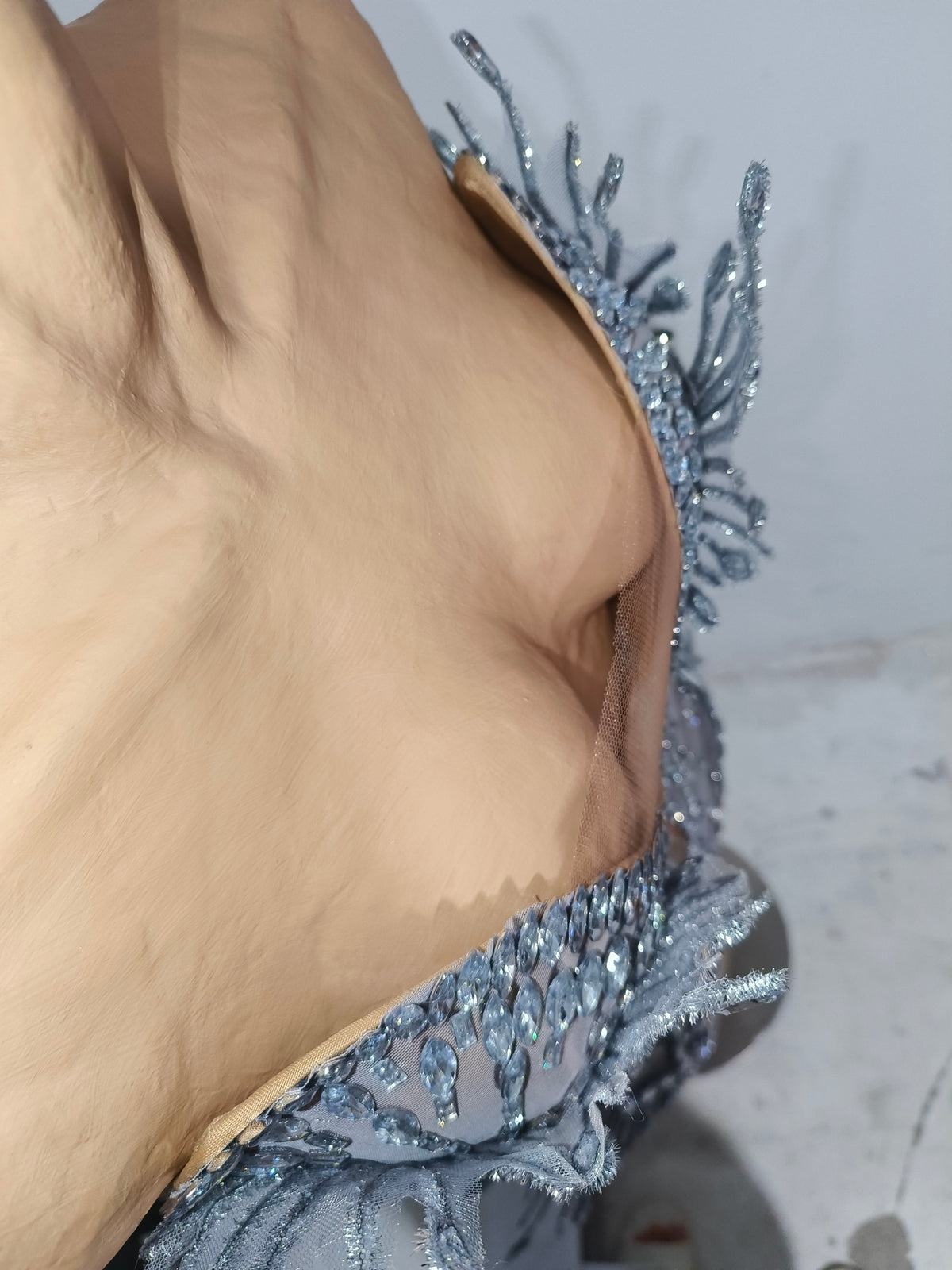 CELESINYI Haima Crystal Silver Wing Bodysuit