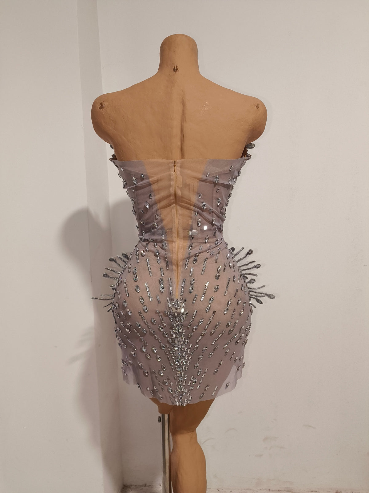 CELESINYI Haima Crystal Silver Wing Bodysuit