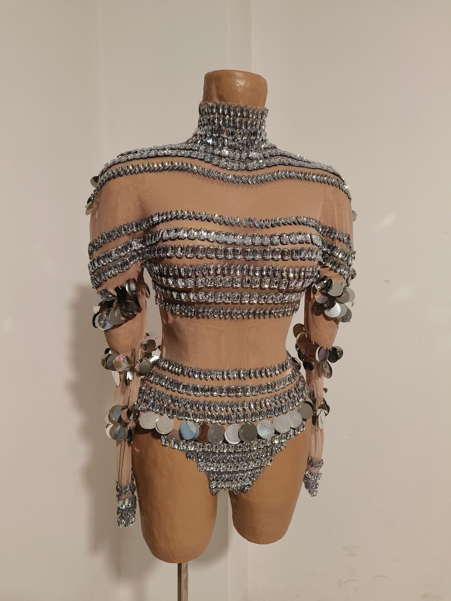 CELESINYI Jiamian Crystal Silver Crop Set