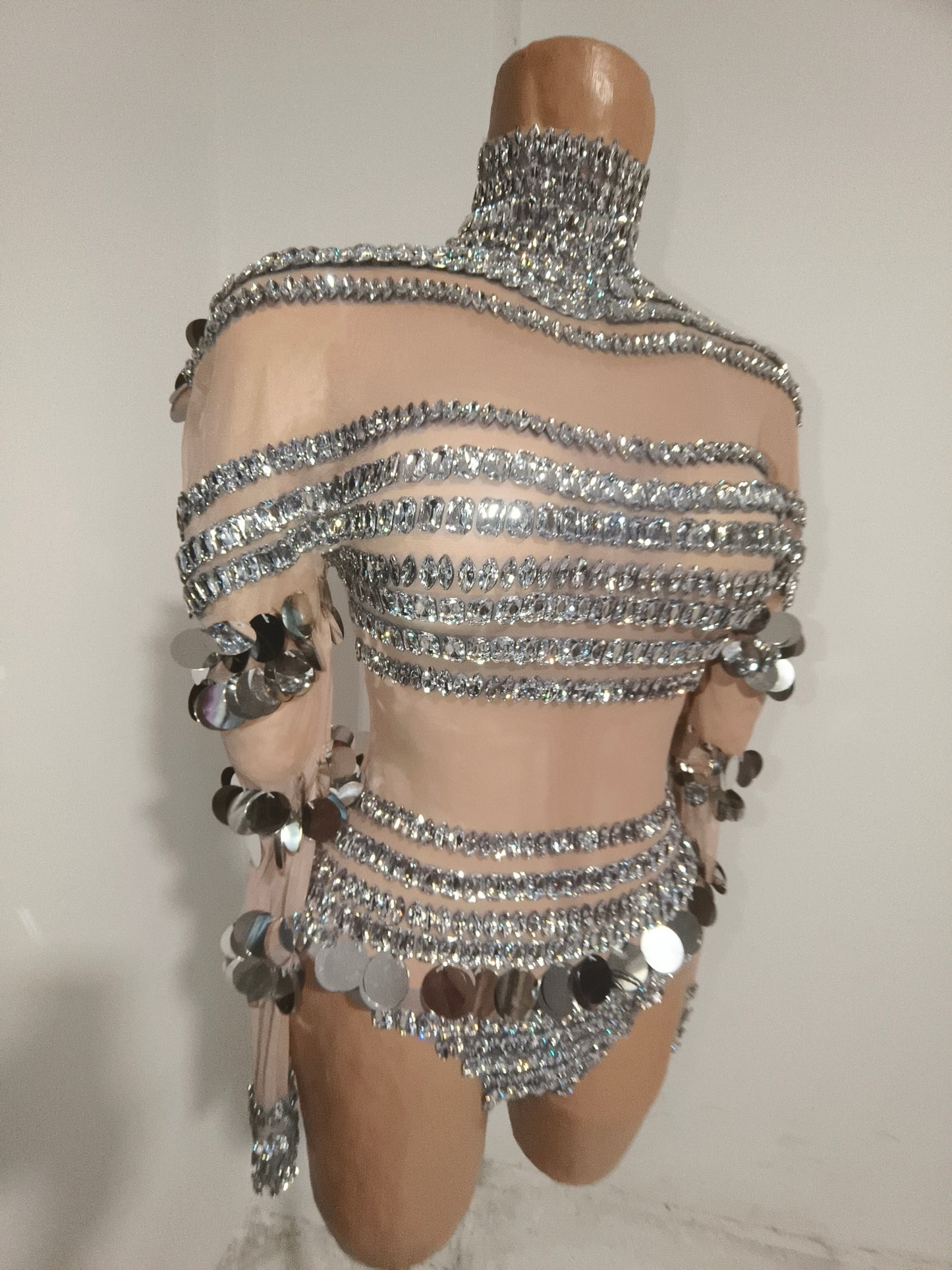 CELESINYI Jiamian Crystal Silver Crop Set