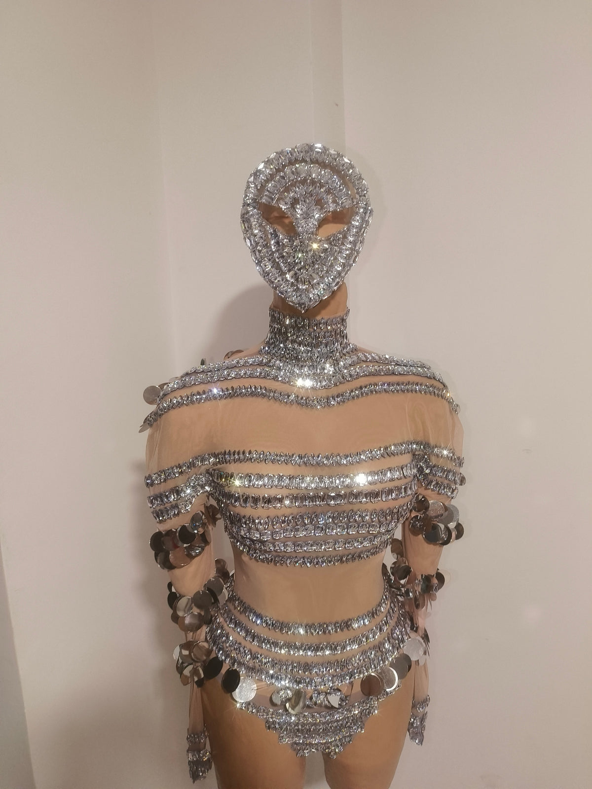 CELESINYI Jiamian Crystal Silver Crop Set