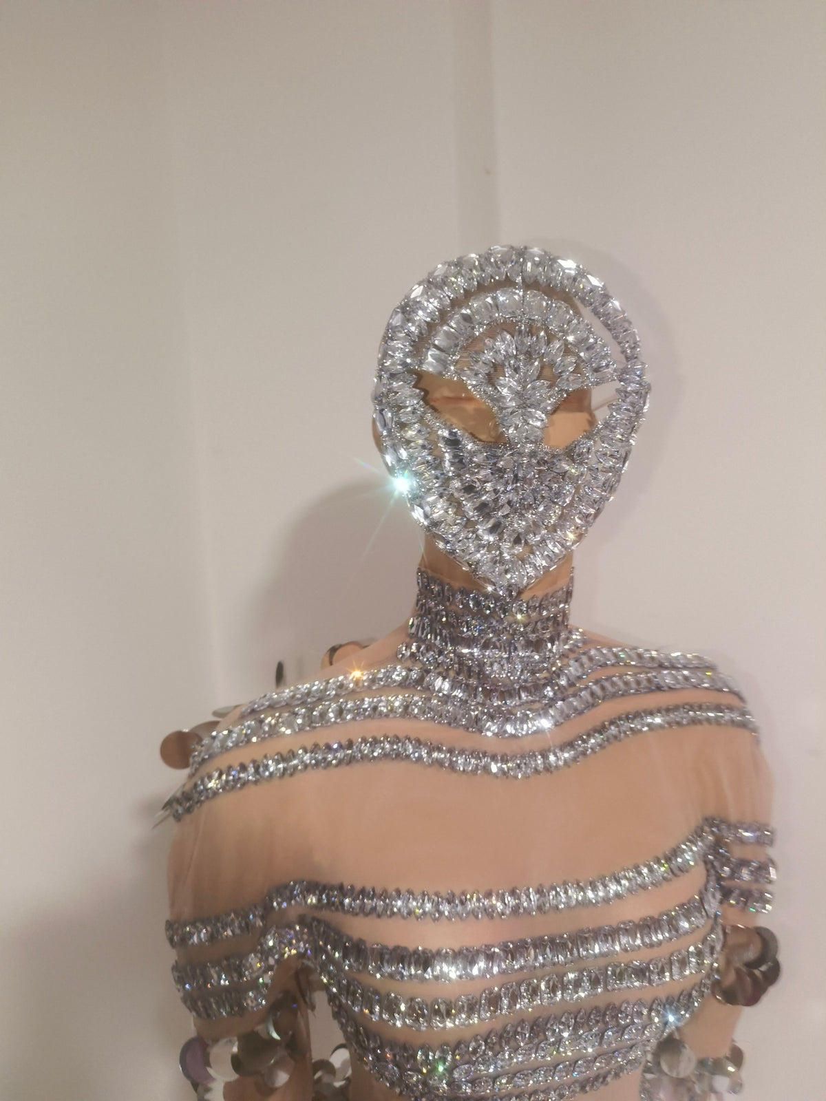 CELESINYI Jiamian Crystal Silver Crop Set