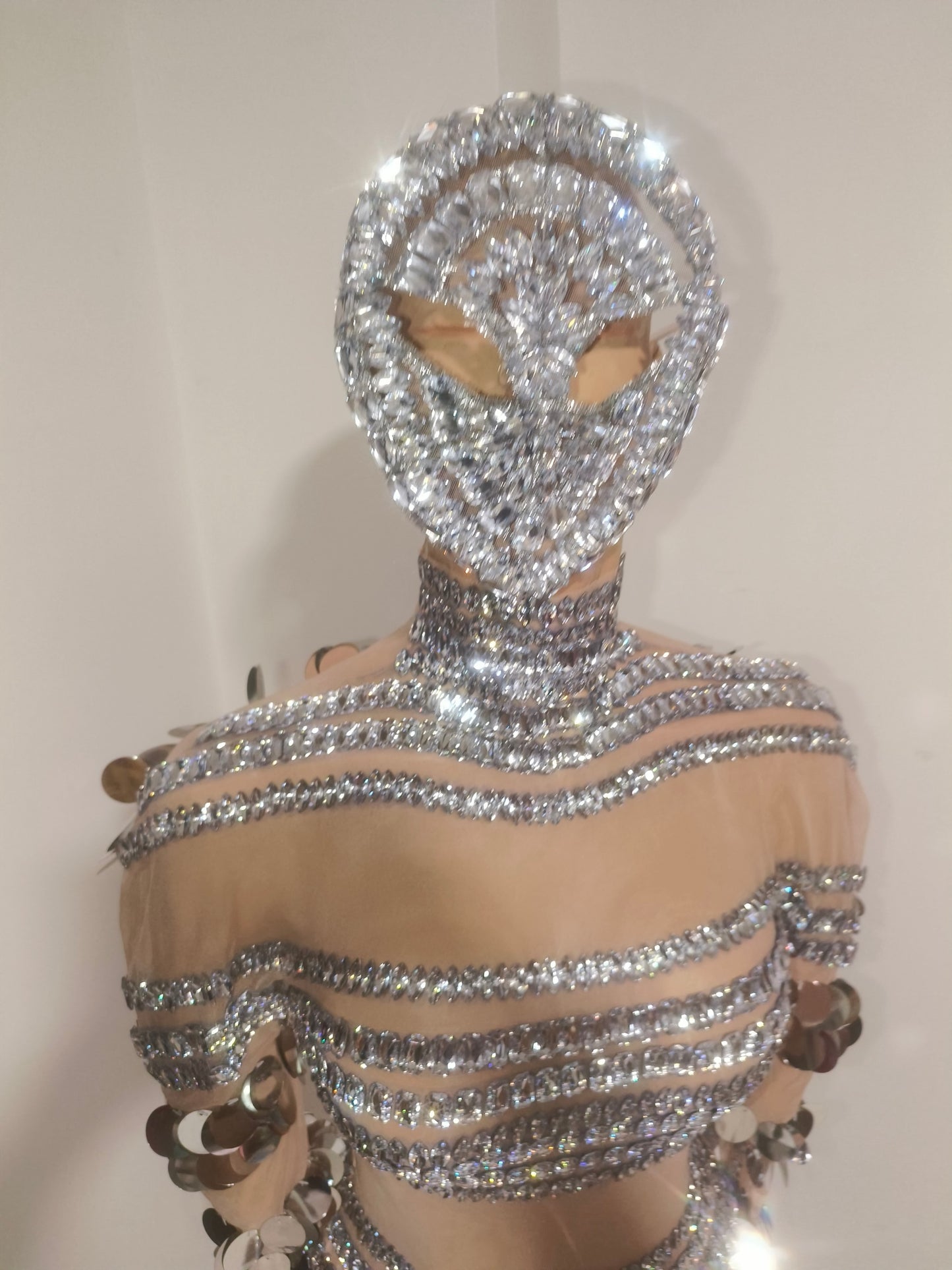 CELESINYI Jiamian Crystal Silver Crop Set