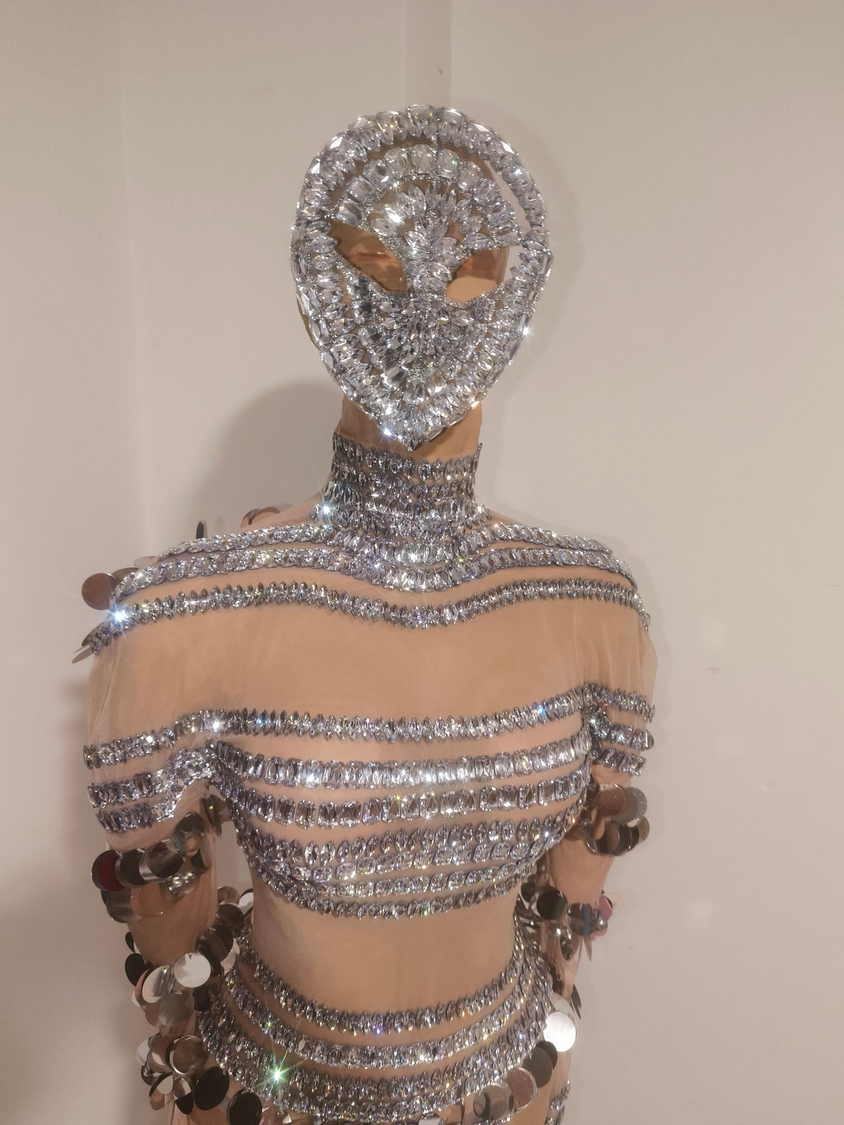 CELESINYI Jiamian Crystal Silver Crop Set