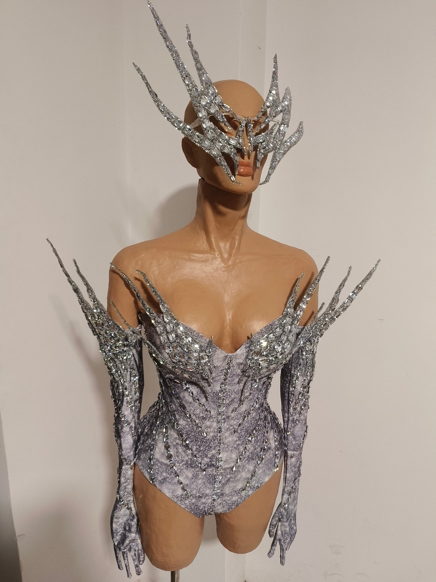 CELESINYI Leidian Crystal Marble Bodysuit
