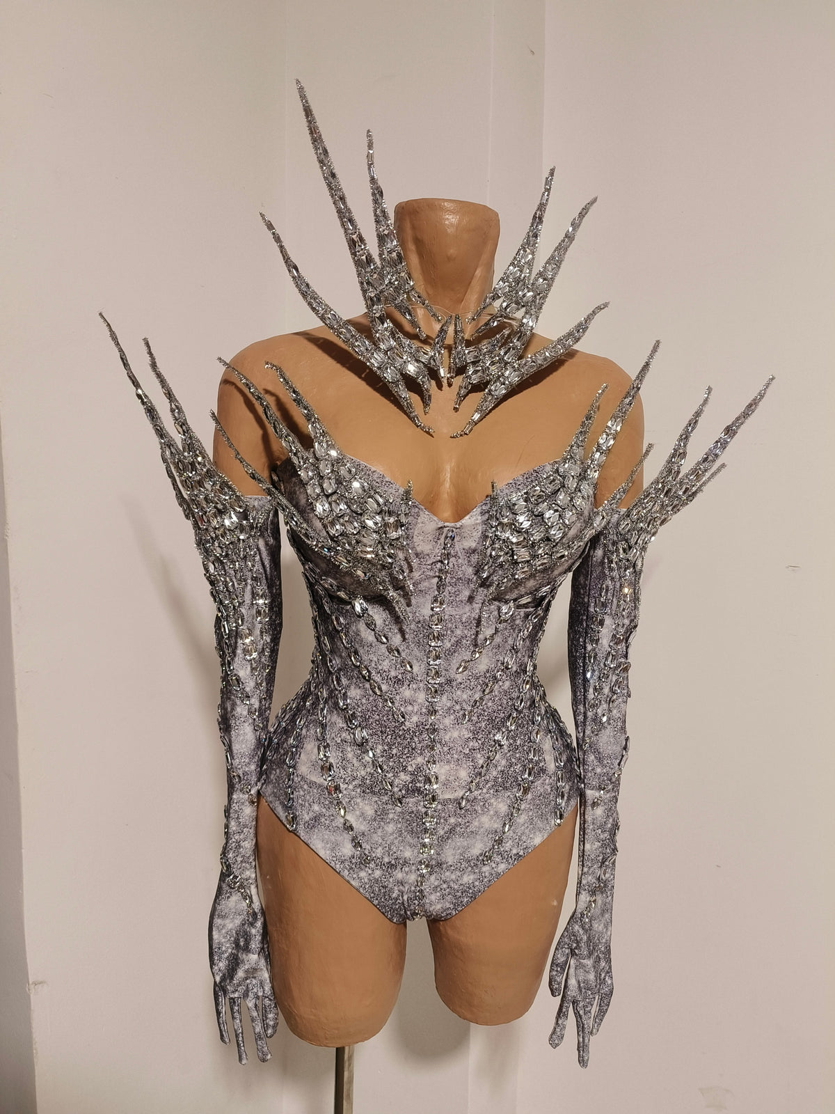 CELESINYI Leidian Crystal Marble Bodysuit
