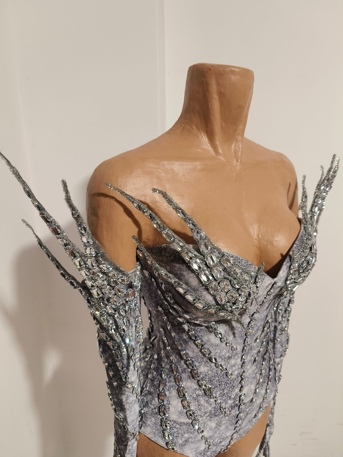 CELESINYI Leidian Crystal Marble Bodysuit