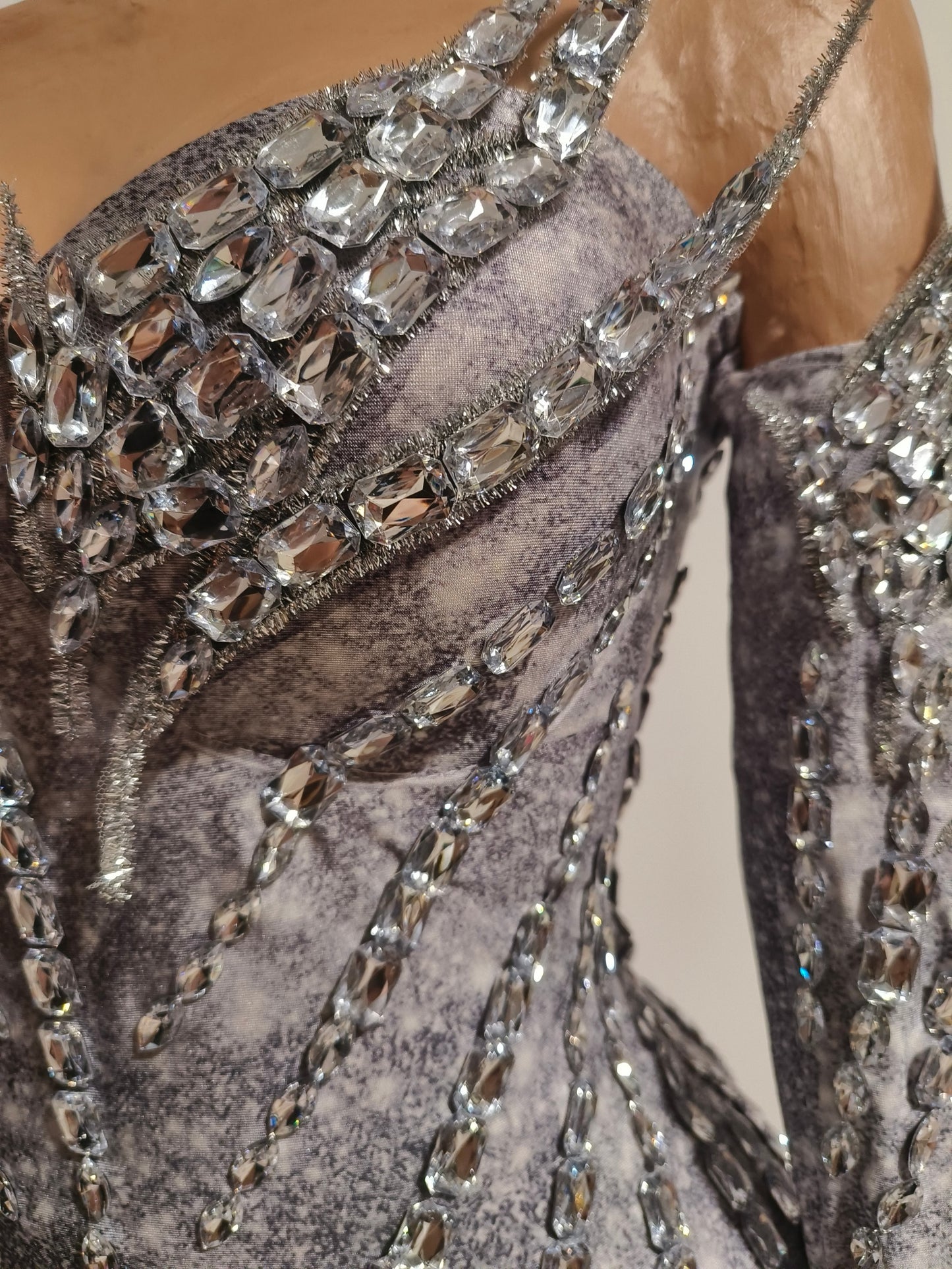 CELESINYI Leidian Crystal Marble Bodysuit