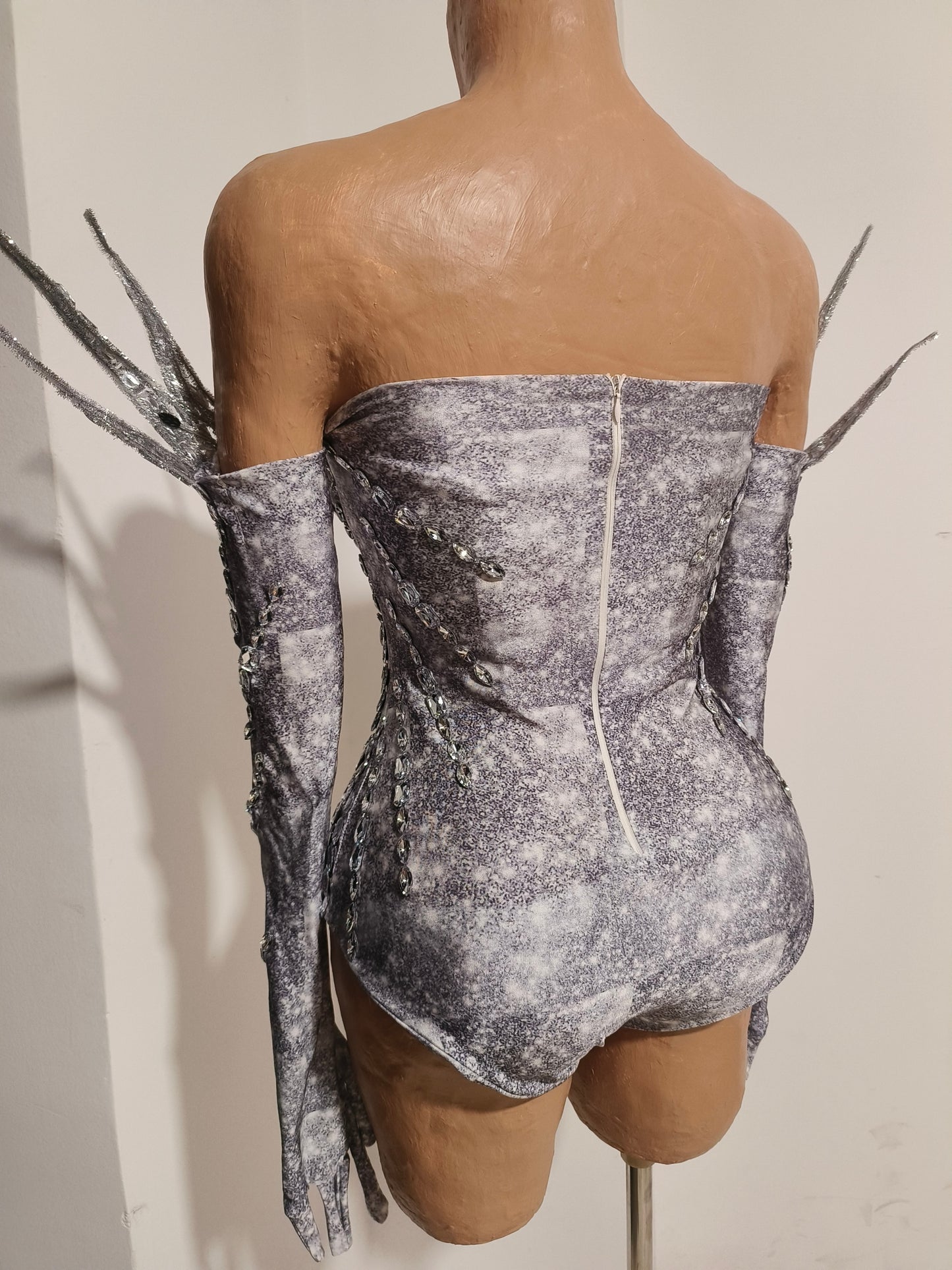 CELESINYI Leidian Crystal Marble Bodysuit