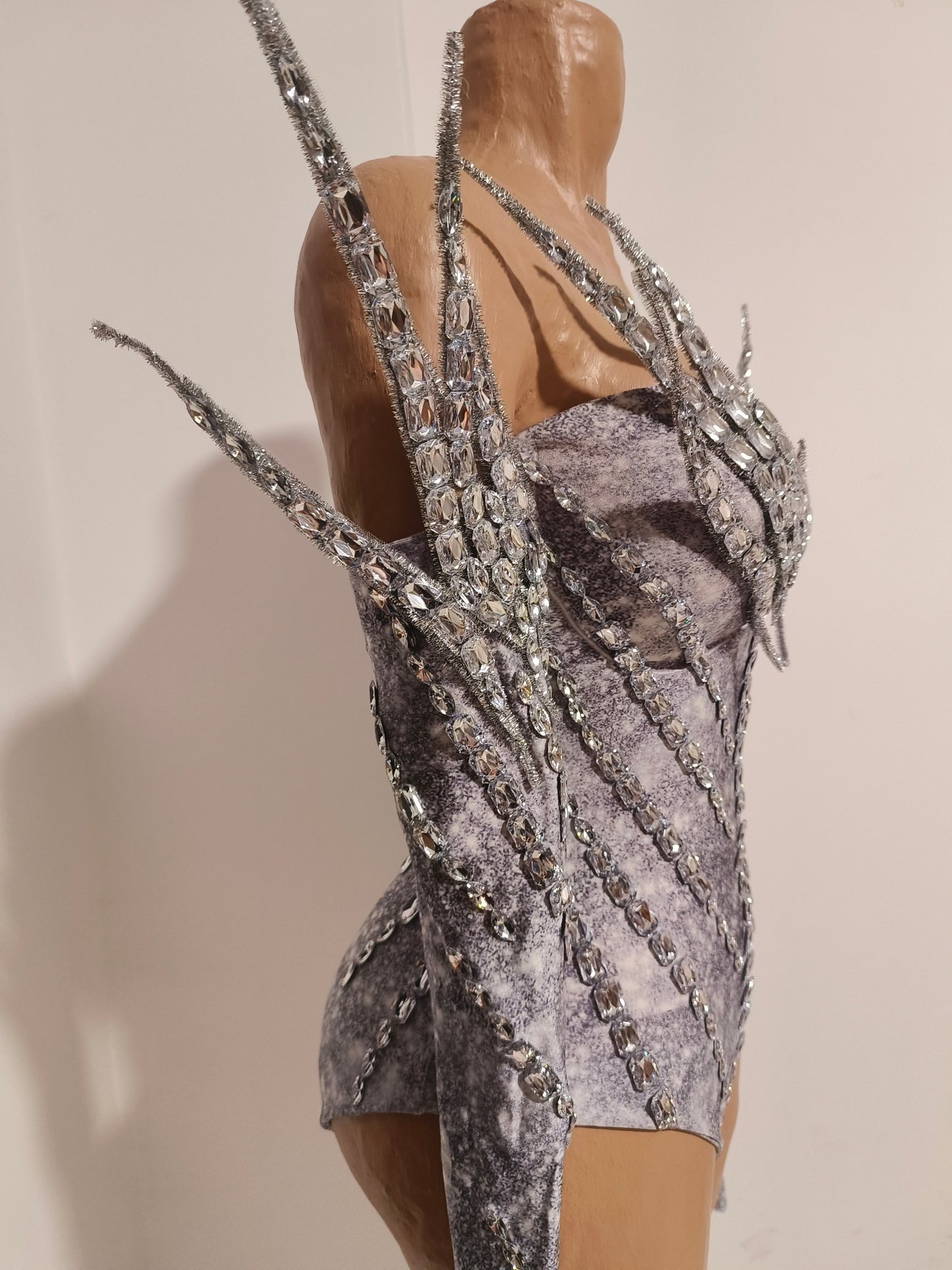 CELESINYI Leidian Crystal Marble Bodysuit