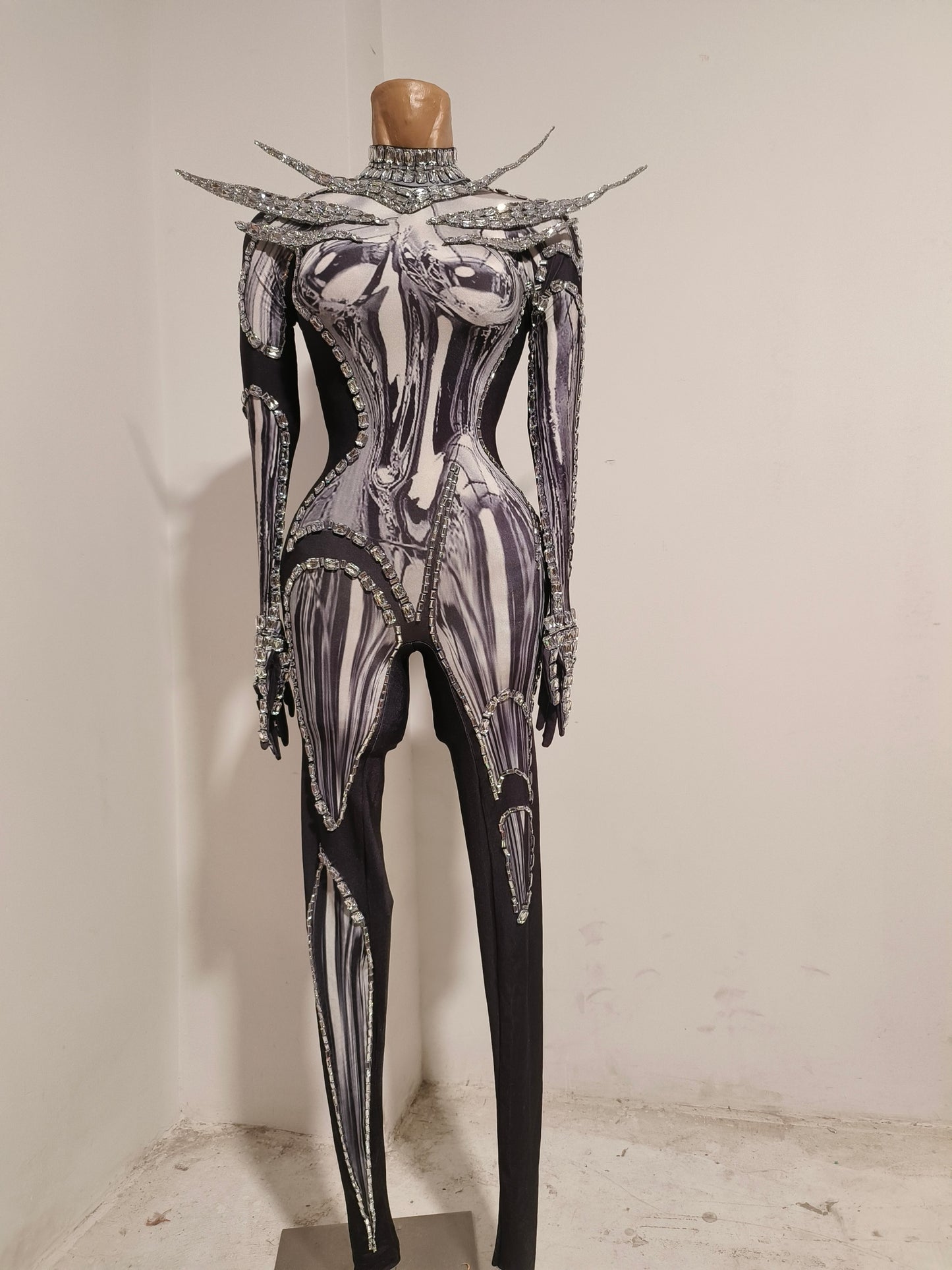 CELESINYI Tieban Crystal Liquid Metal Catsuit