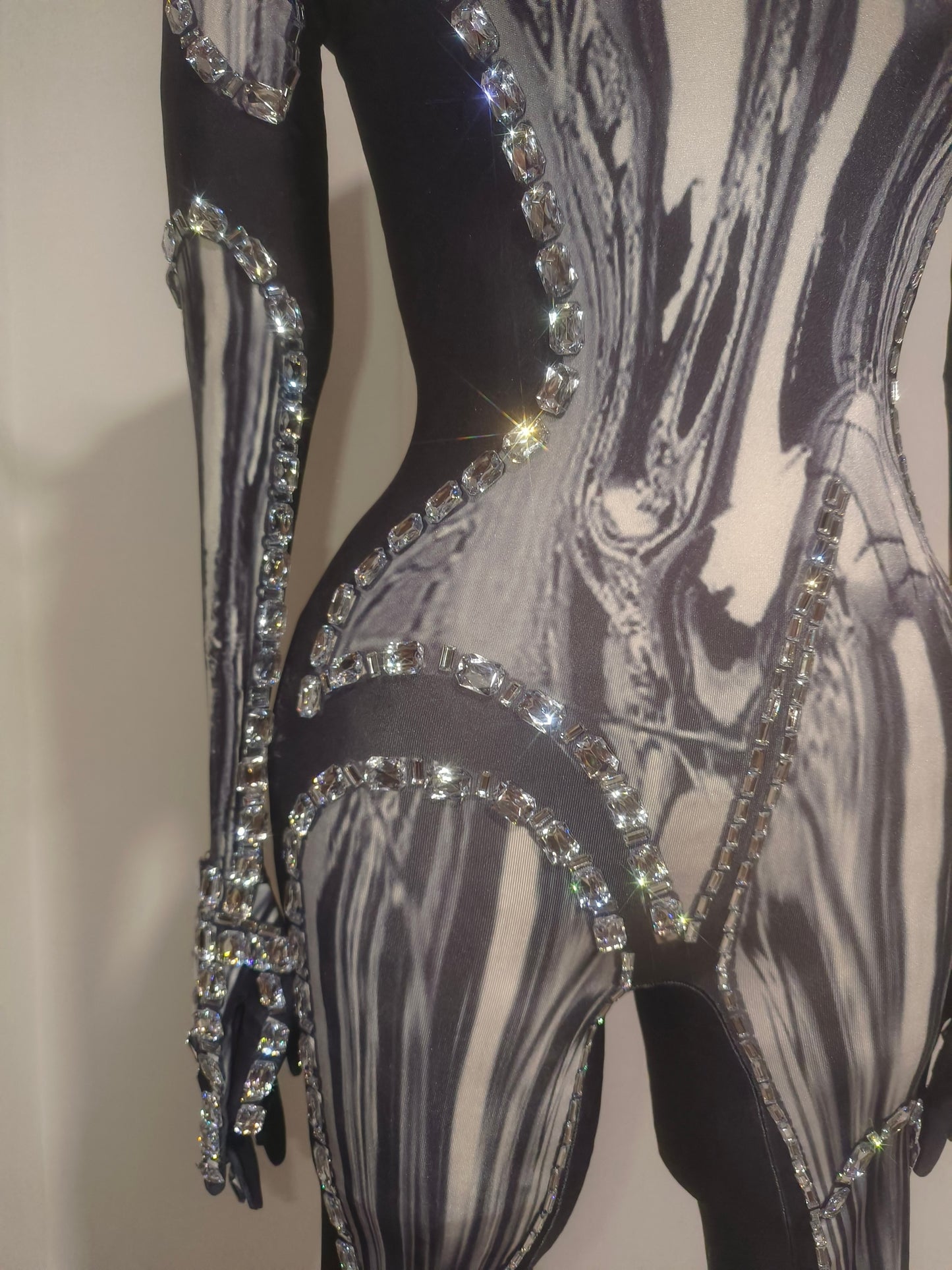 CELESINYI Tieban Crystal Liquid Metal Catsuit