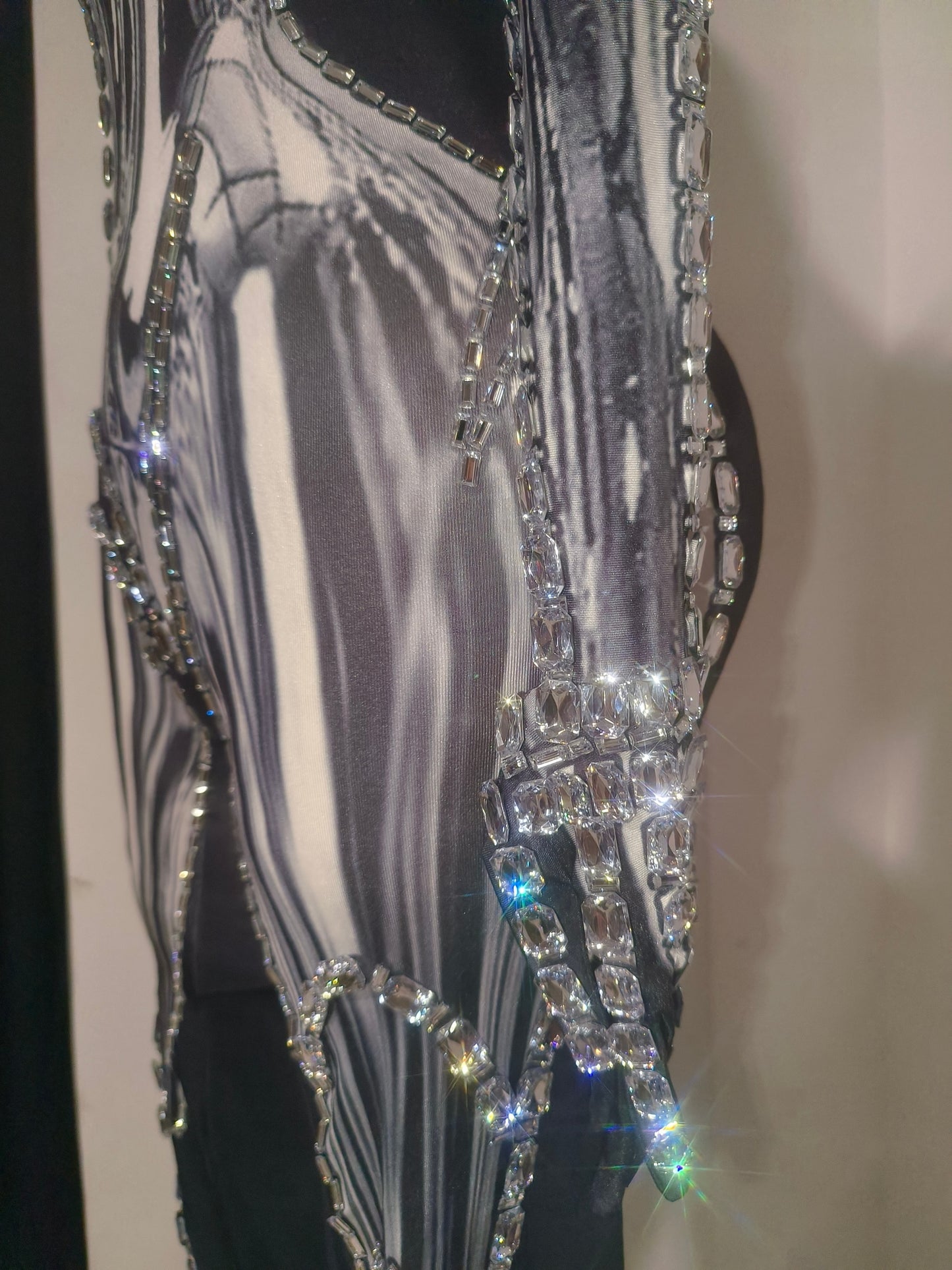 CELESINYI Tieban Crystal Liquid Metal Catsuit