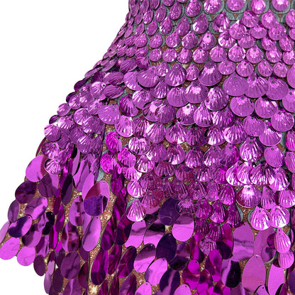 Jinsique Sexy Rose Red Shell Sequins Mini Dress