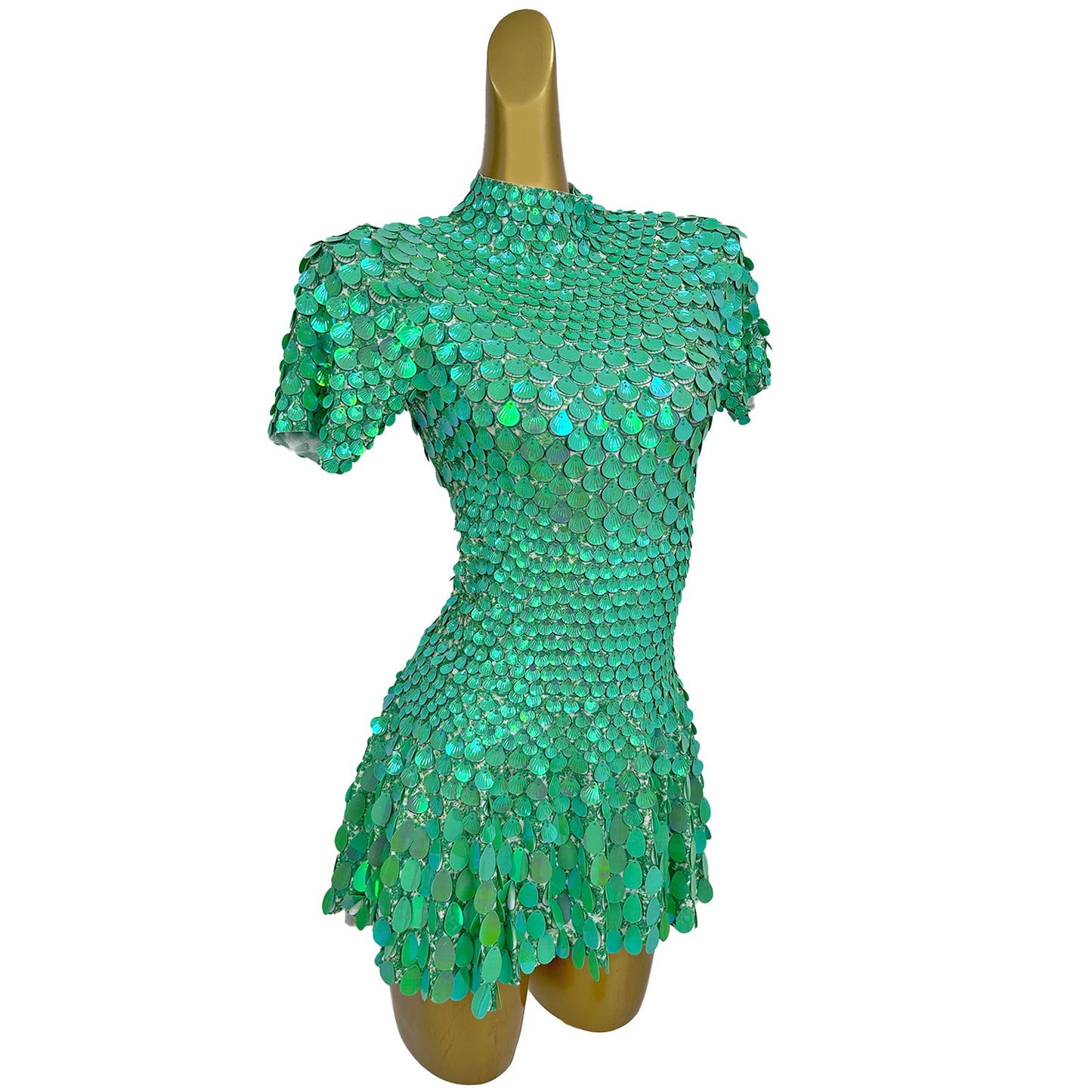 Jinsique Sexy Maritaka Shell Sequins Mini Dress