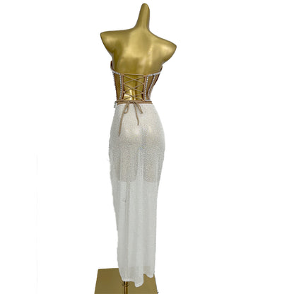 Tangguo White Glitter Rhinestone 2-Piece Set