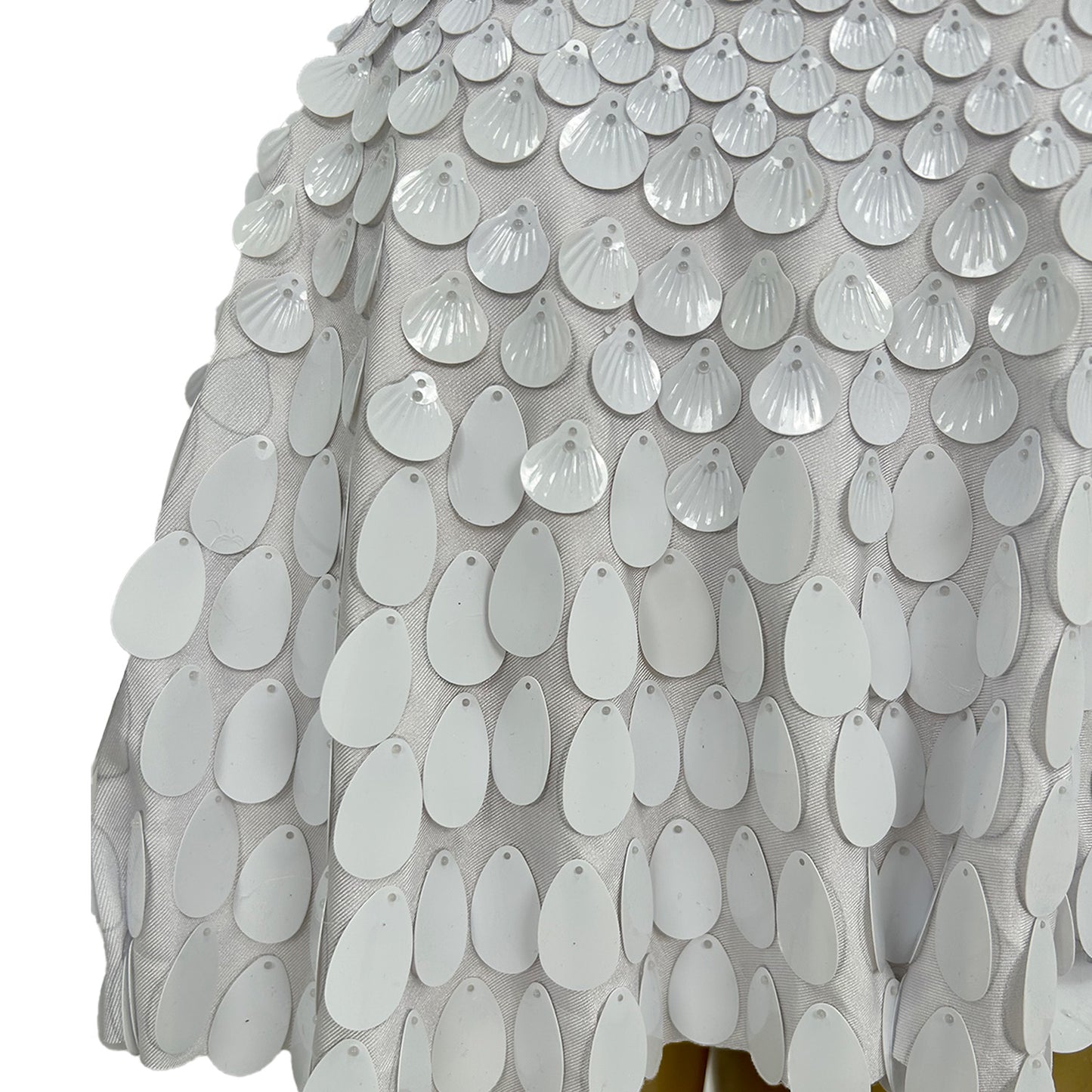 Jinsique Sexy White Shell Sequins Mini Dress