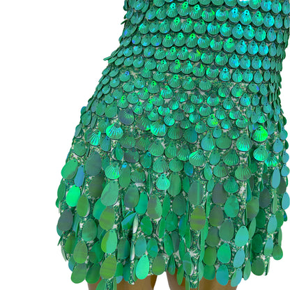 Jinsique Sexy Maritaka Shell Sequins Mini Dress