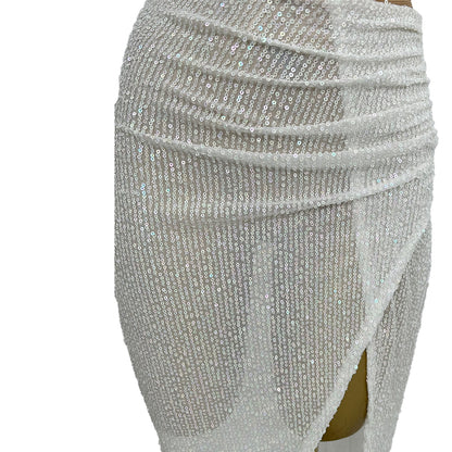 Tangguo White Glitter Rhinestone 2-Piece Set