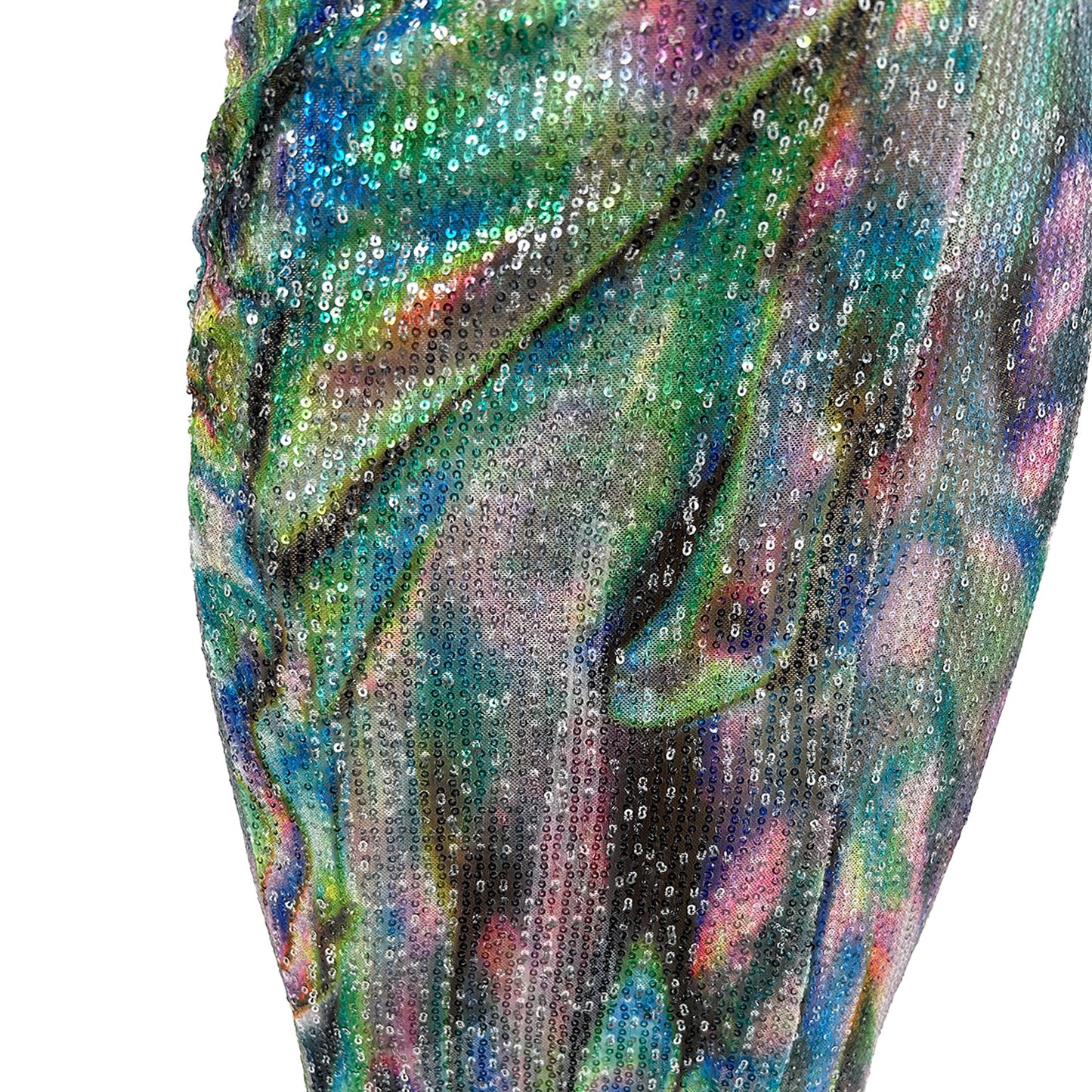 Huancai Women Sparkle Sequined Rhinestone 2-Piece Long Dress