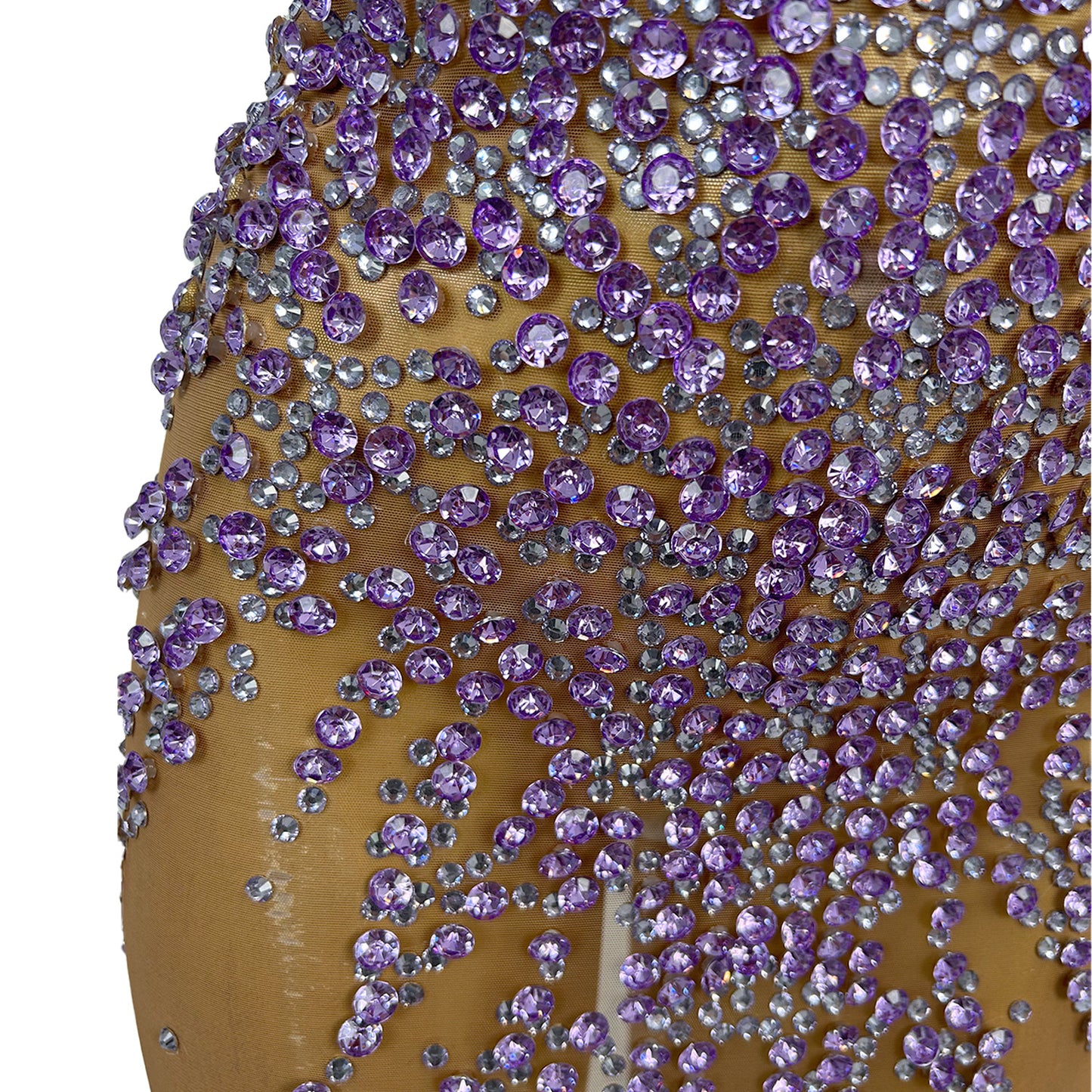 Huatuo Sparkly Light Purple Crystal Prom Dresses