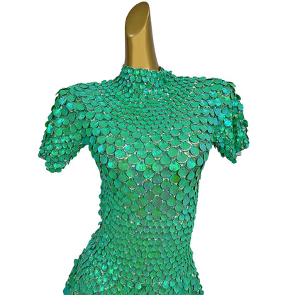 Jinsique Sexy Maritaka Shell Sequins Mini Dress