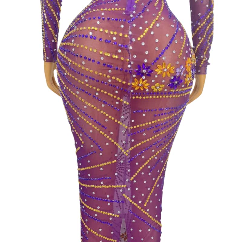 CELESINYI Ziluolan Crystal Firework Gown