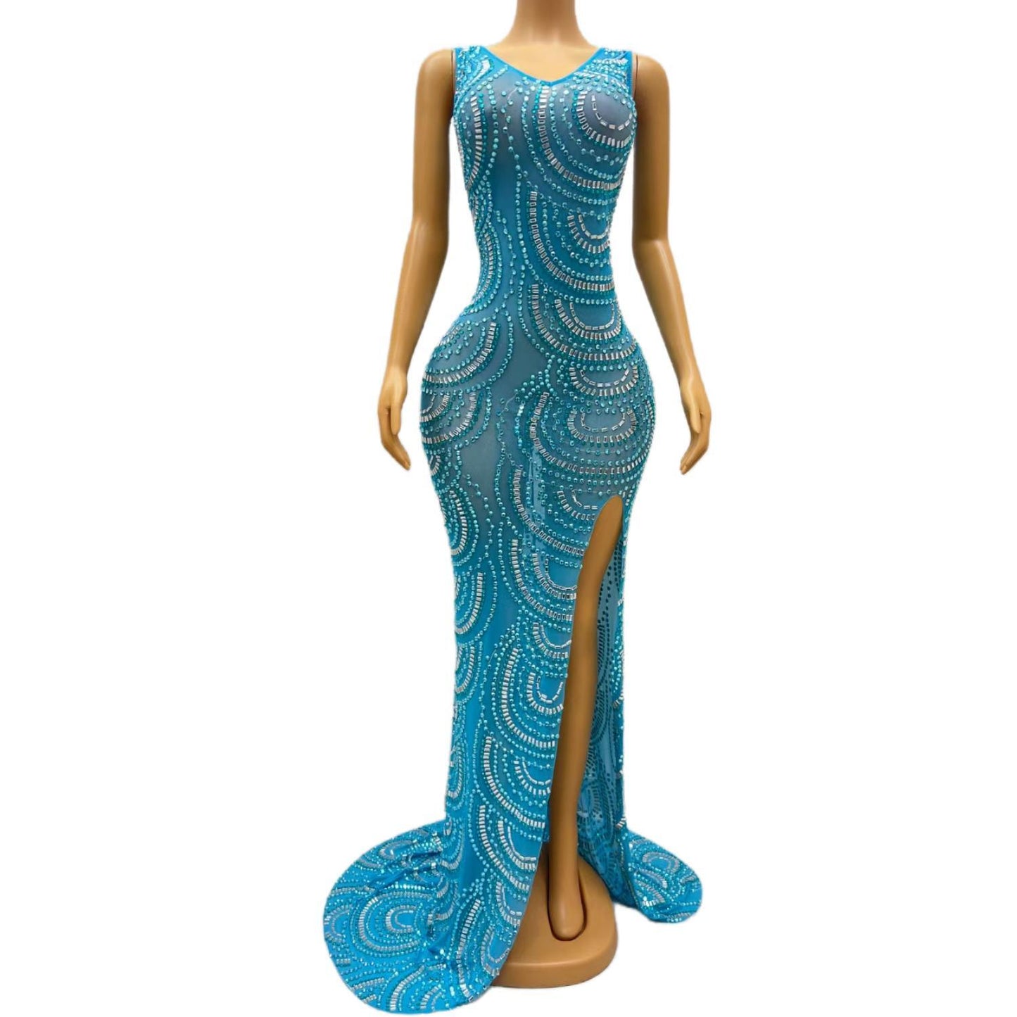 CELESINYI Lanquan Crystal Shell Gown