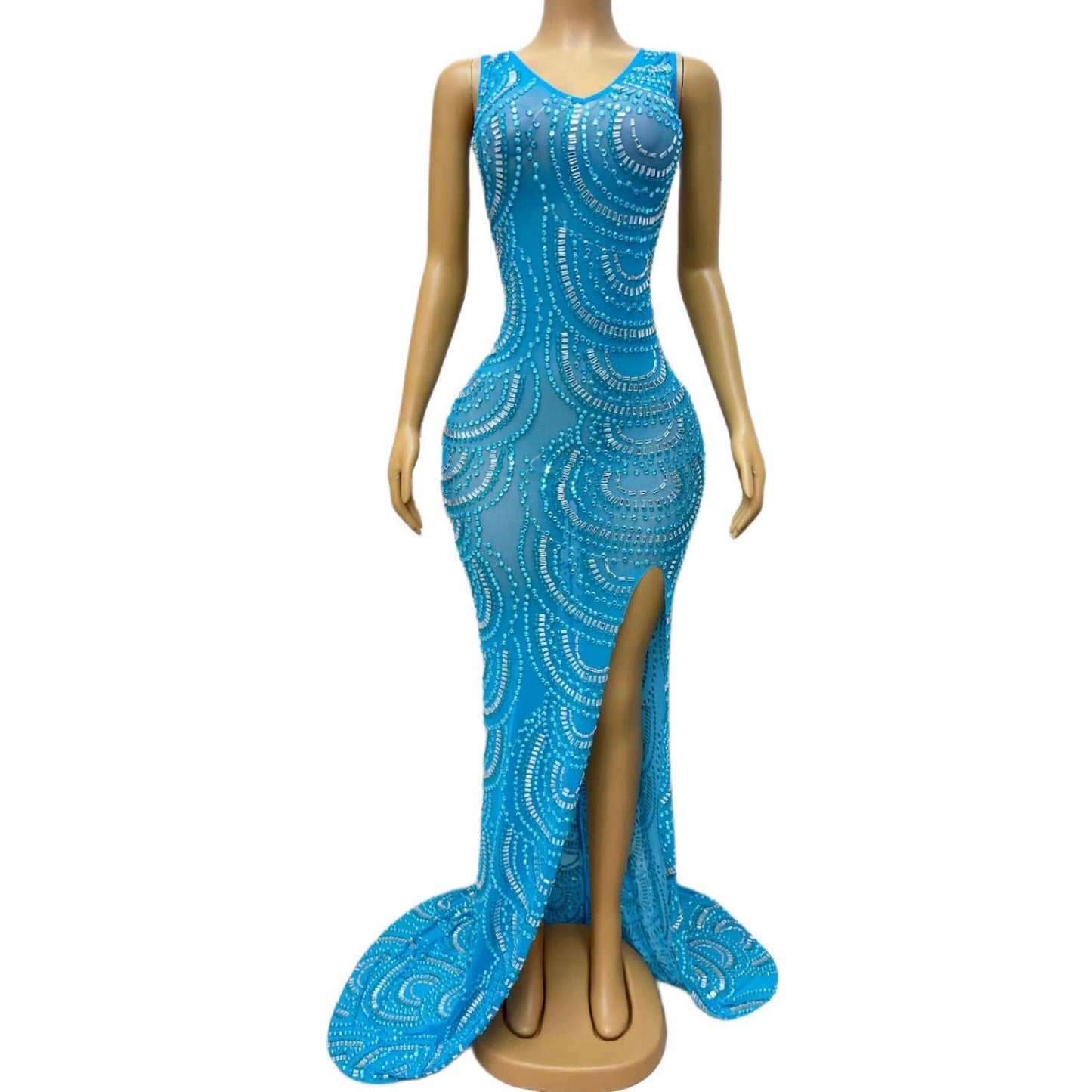 CELESINYI Lanquan Crystal Shell Gown