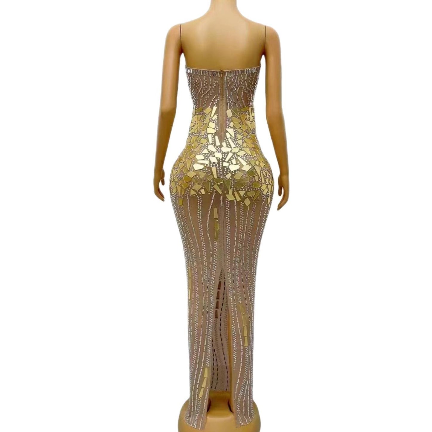 CELESINYI Shanyao Crystal Gold Rain Gown