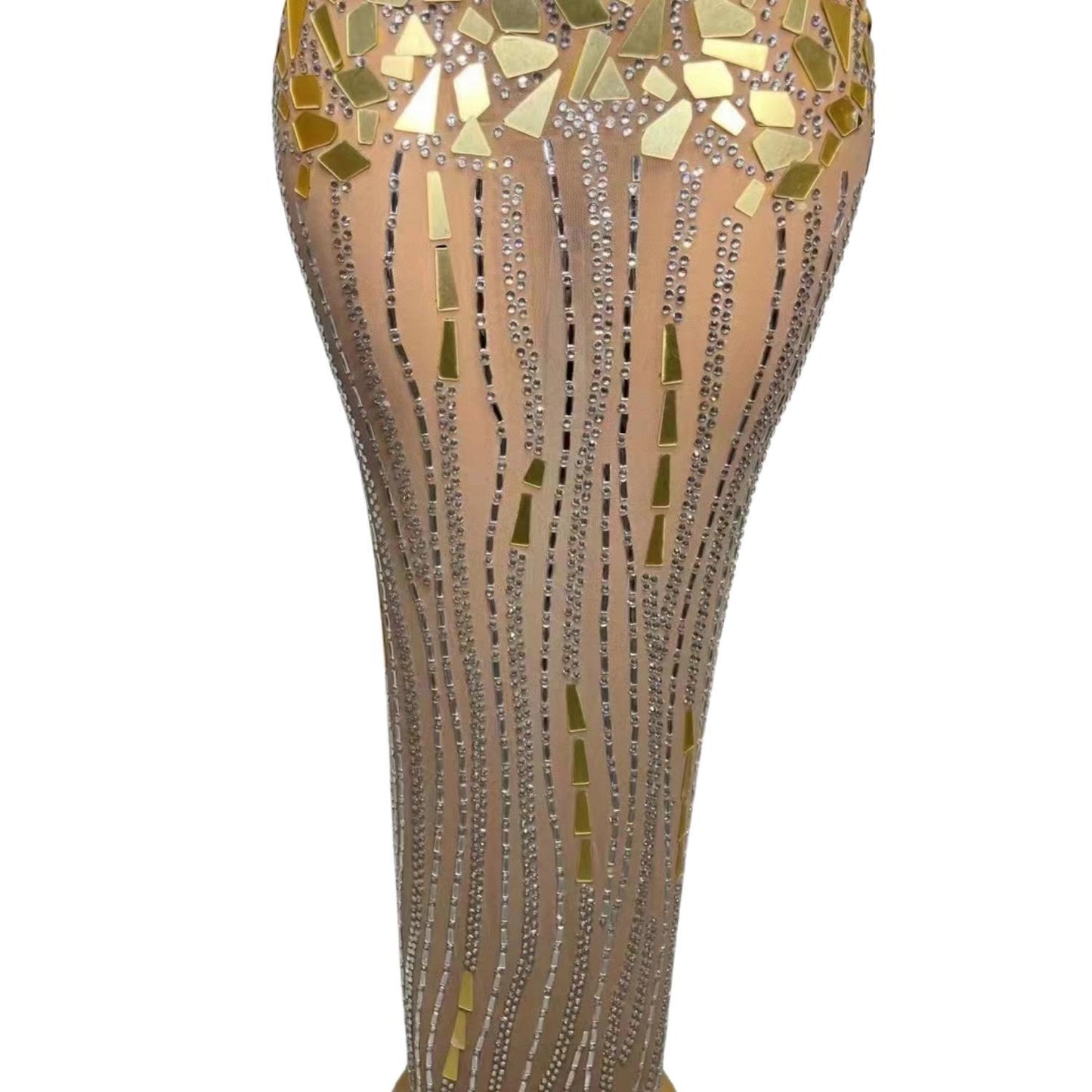 CELESINYI Shanyao Crystal Gold Rain Gown