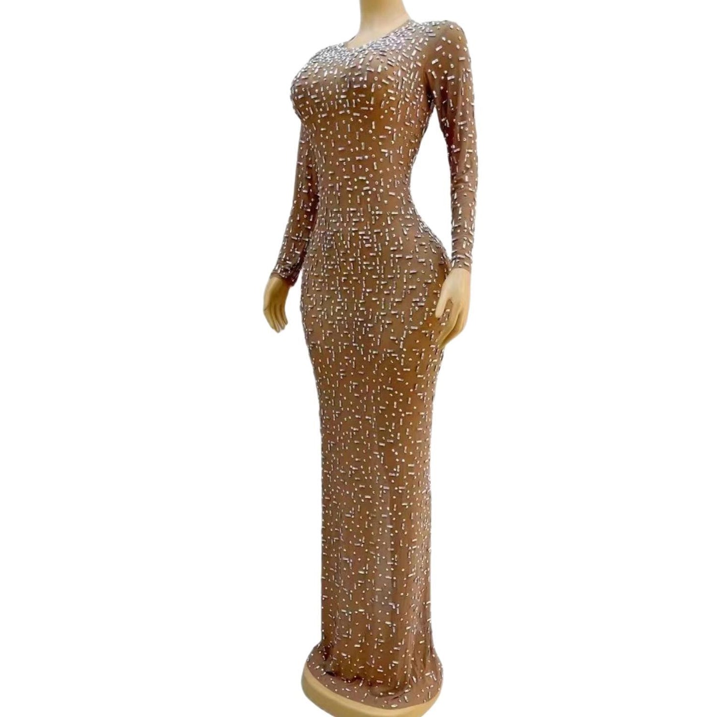 CELESINYI Bailian Crystal Ice Mini Dress