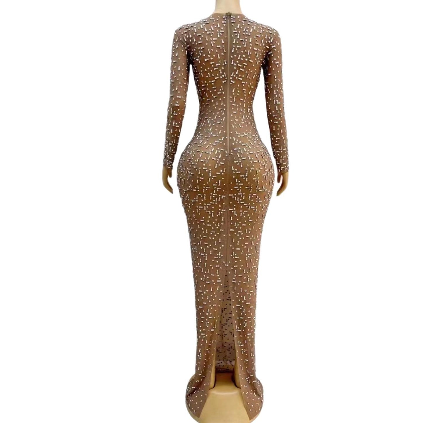 CELESINYI Bailian Crystal Ice Mini Dress