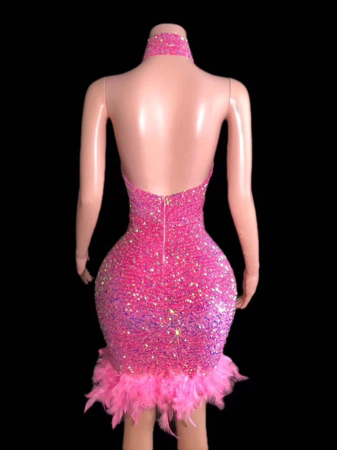 CELESINYI Fenqiangwei Crystal Rose Gown