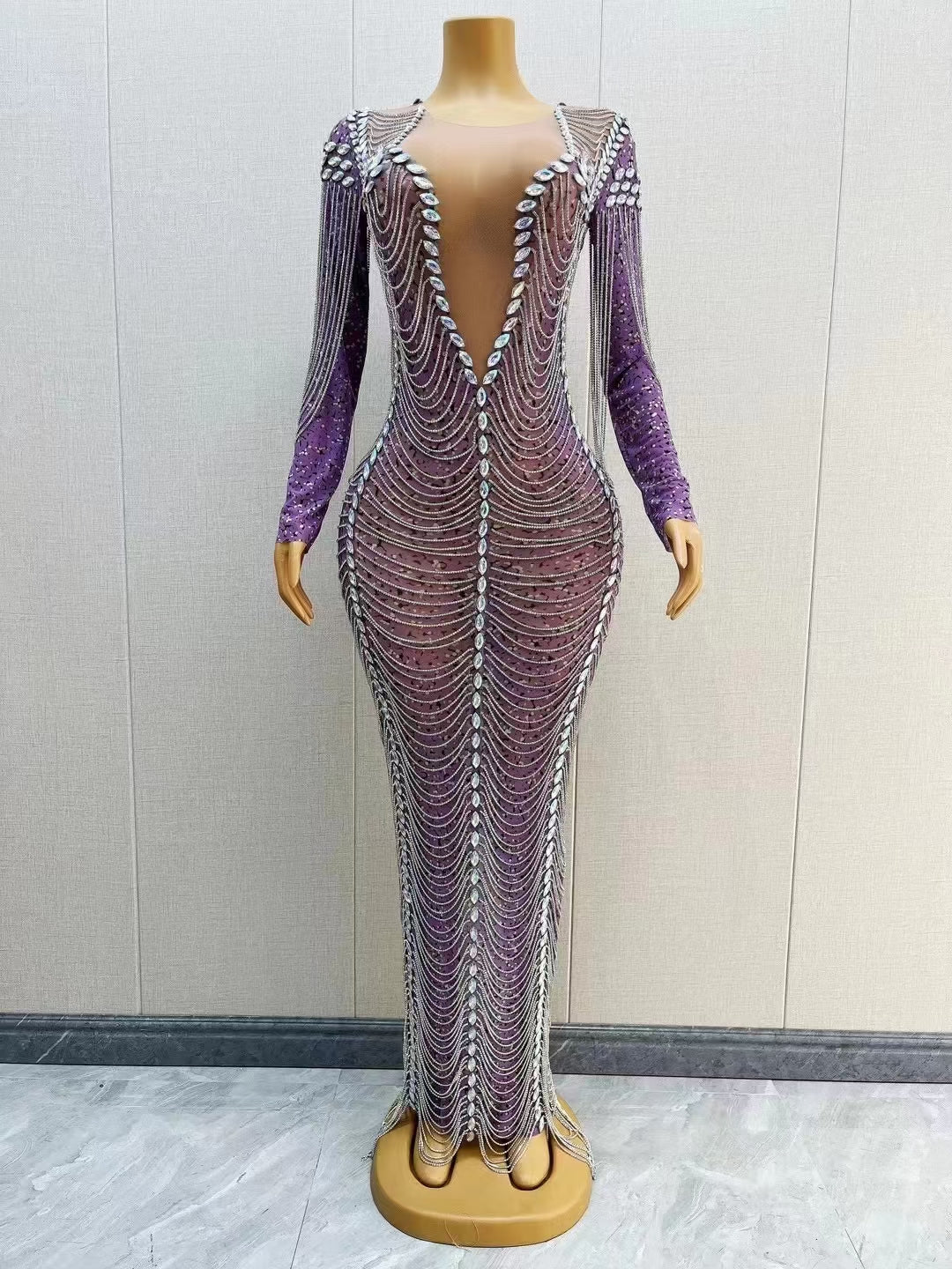 CELESINYI Caihua Crystal Purple Gown