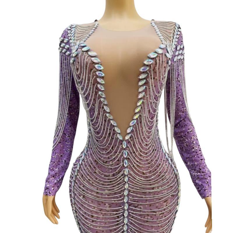 CELESINYI Caihua Crystal Purple Gown
