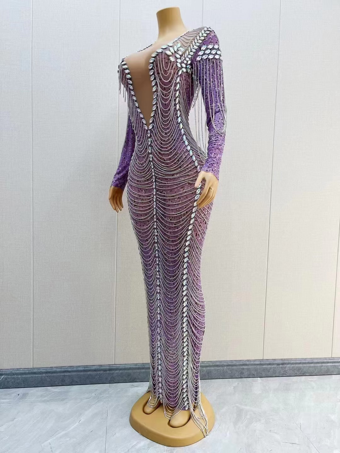 CELESINYI Caihua Crystal Purple Gown