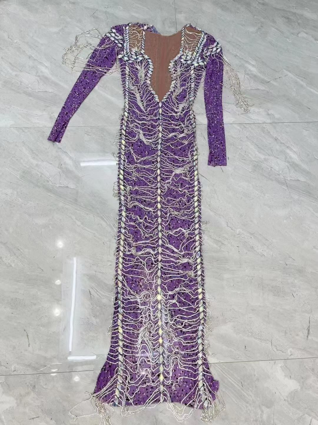CELESINYI Caihua Crystal Purple Gown