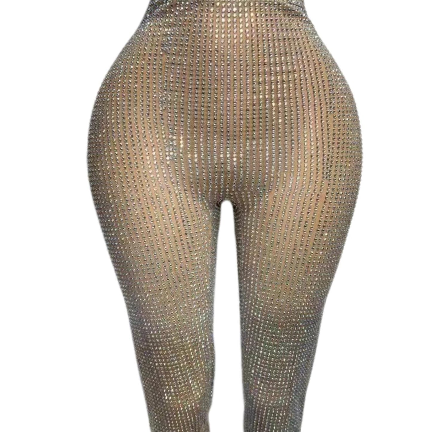CELESINYI Tangzuan Crystal Drop Leggings