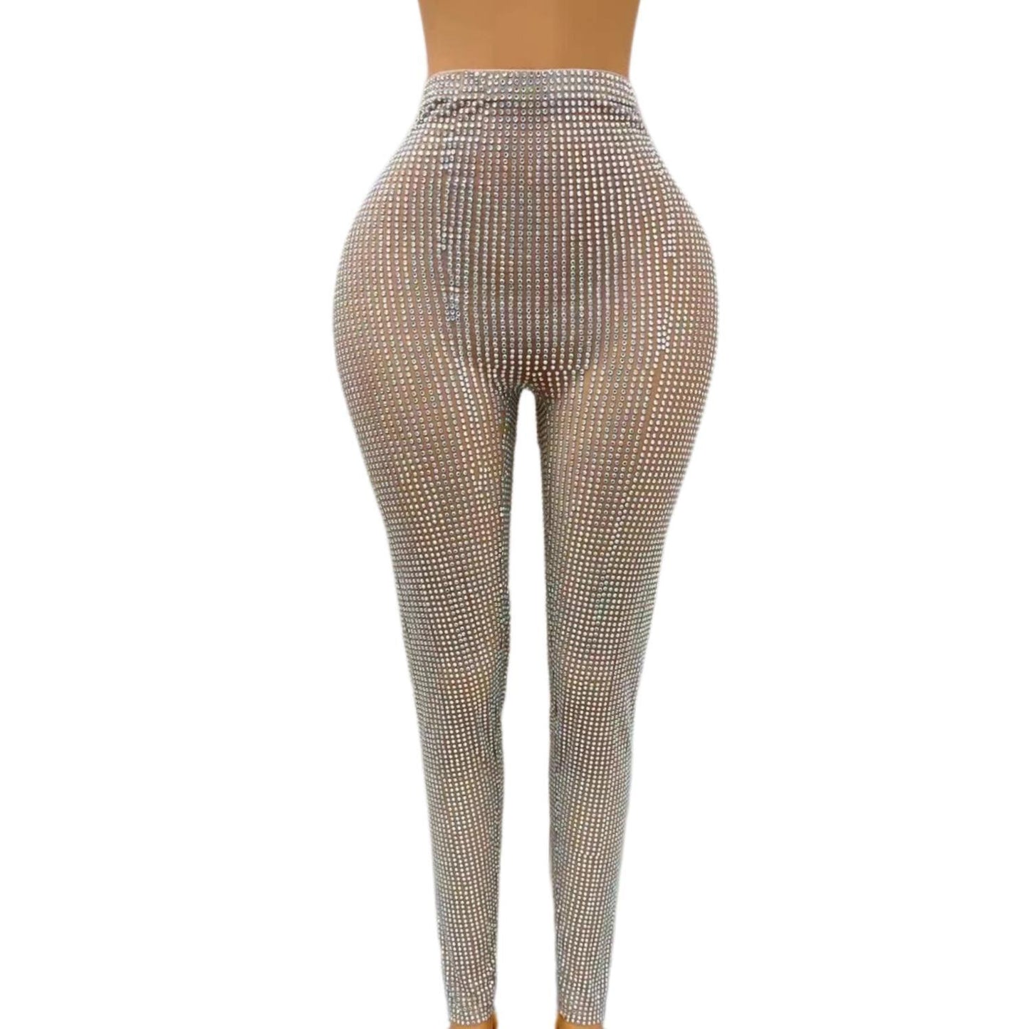 CELESINYI Tangzuan Crystal Drop Leggings
