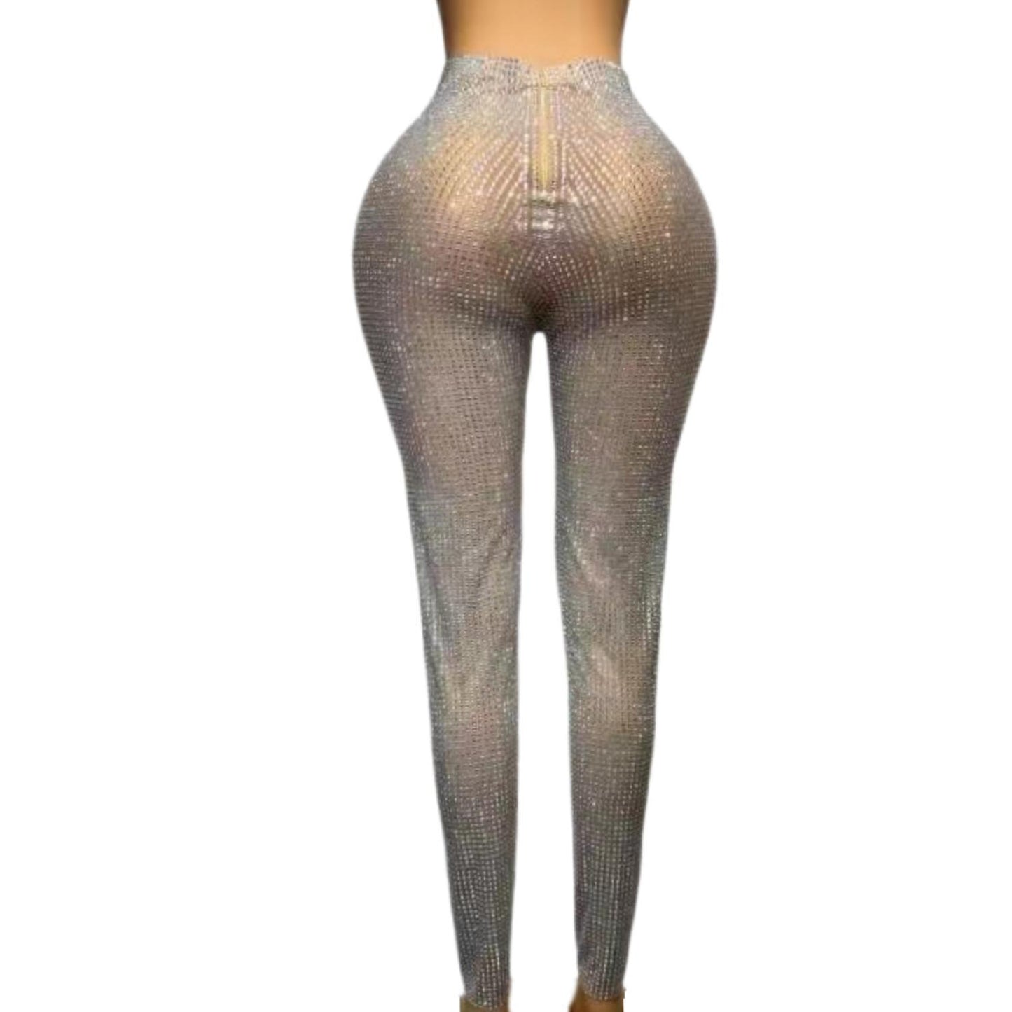 CELESINYI Tangzuan Crystal Drop Leggings