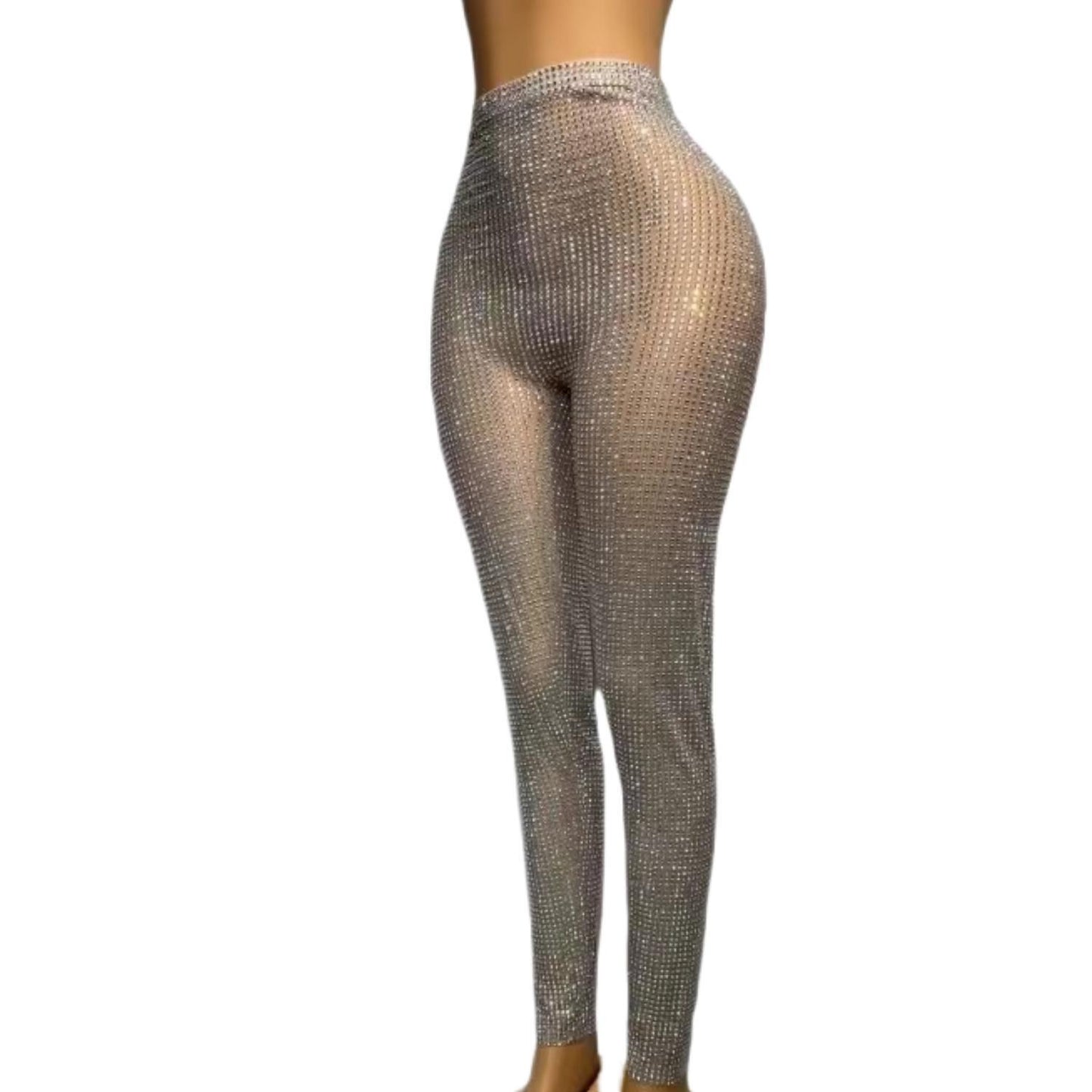 CELESINYI Tangzuan Crystal Drop Leggings